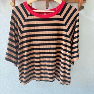 Oversized cropped baggy tee